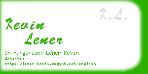 kevin lener business card