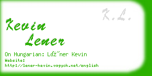 kevin lener business card